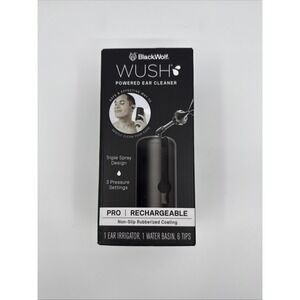 Wush BlackWolf Rechargeable Triple Jet Stream Powered Ear Cleaner New In Box